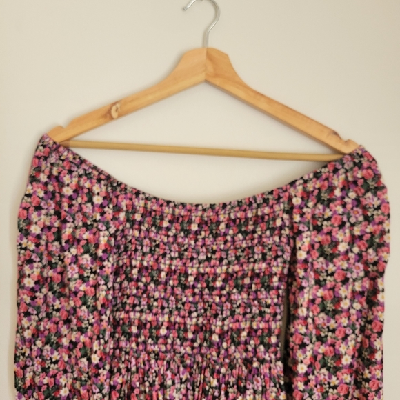 Womens flower midi dress - Picture 2 of 4